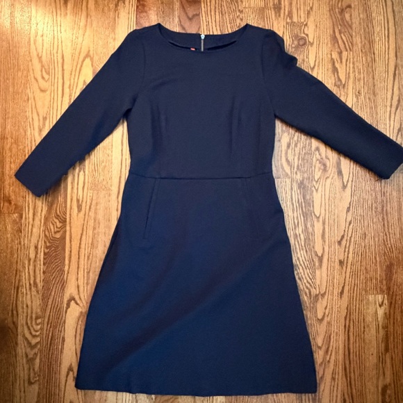 Spanx Perfect A-Line 3/4 Sleeve Dress – Navy Blue - Small - Picture 4 of 13